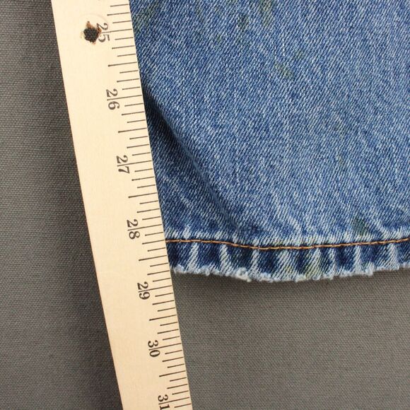 Levis 505 Regular Fit Jeans Mens 34x30 Light Wash Straight Leg - Picture 5 of 12